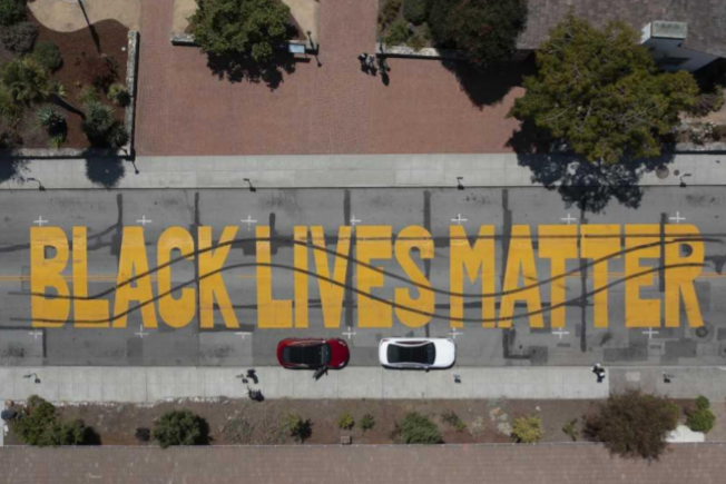A Black Lives Matter mural in Santa Cruz was vandalized.