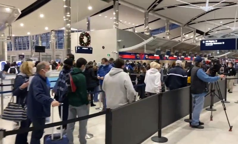 Crowded at Detroit Metro Airport