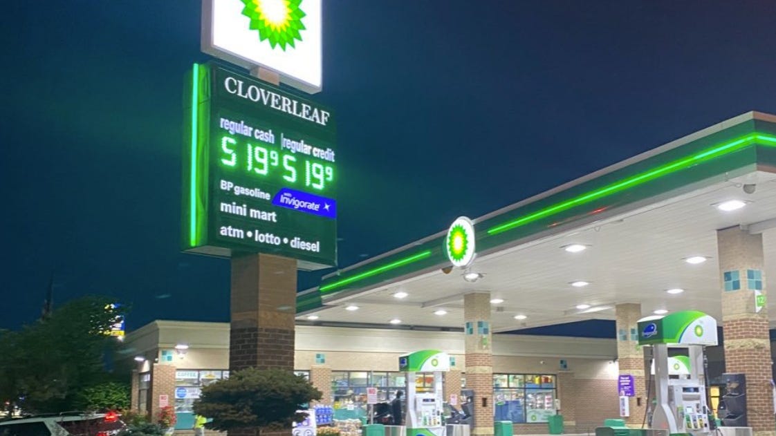 Metro Detroit gas prices set new records, exceeding $5 overnight