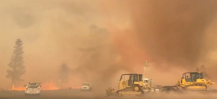 The National Weather Service video footage showing a firenado that formed over the Tennant Fire in California's Siskiyou County on June 29, 2021.