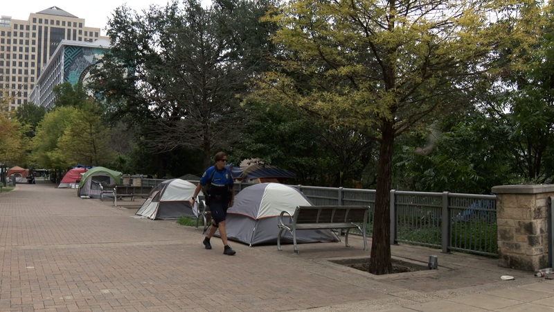 Downtown Austin homeless encampments