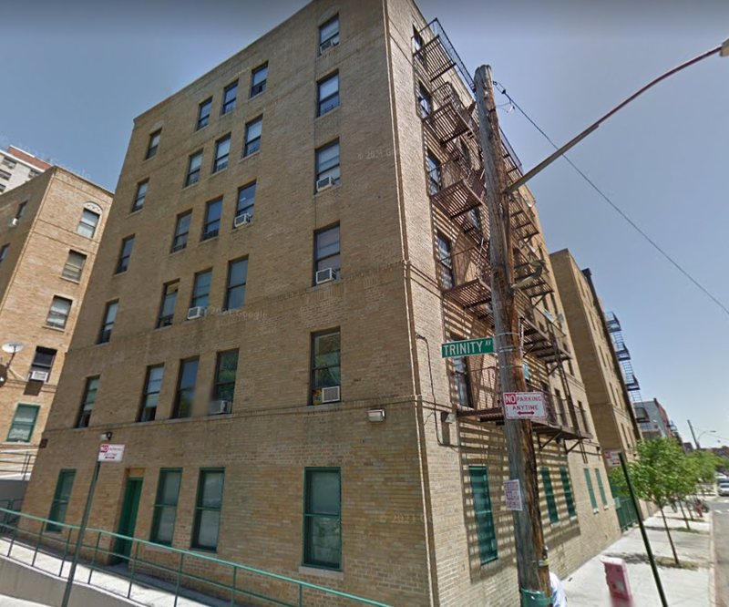 The intersection of Trinity Avenue and 147th Street near where a girl was shot in the face early Sunday morning.