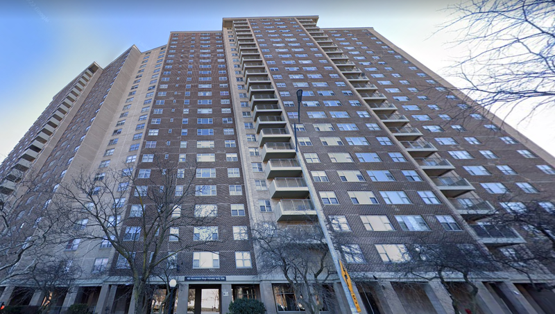 The Bronx apartment building where Hawse shot a woman for rejecting him.