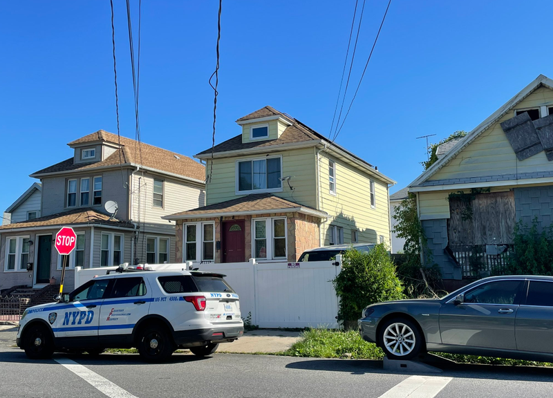 The home where a bag of decomposing remains was found on Saturday.