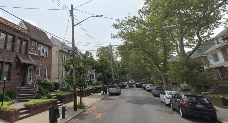 The residential street in Dyker Heights where a 6-year-old boy was hit by a car on Sunday.