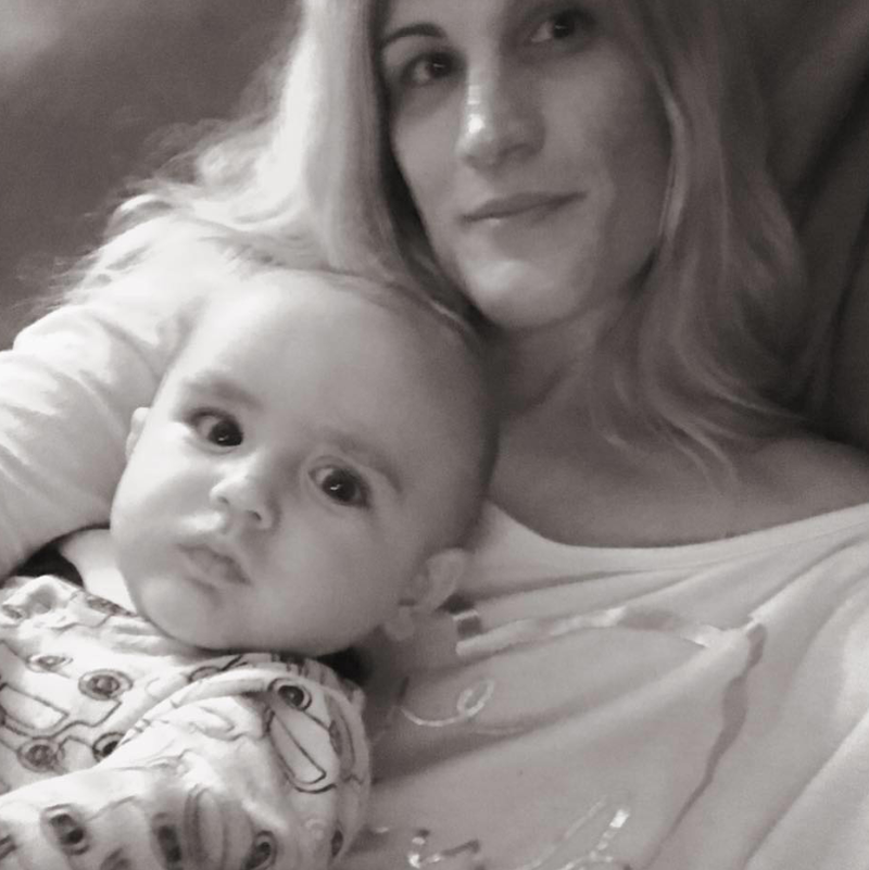 Heather Reynolds and her son Axel.
