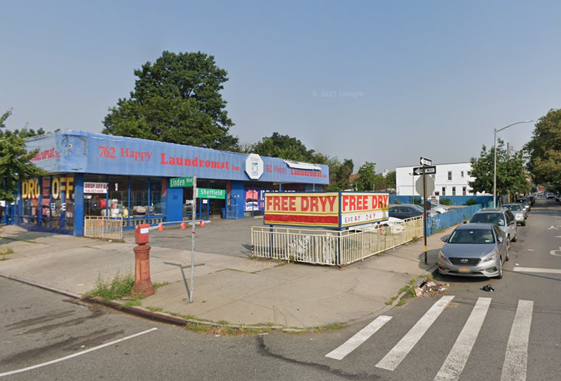 The intersection of Sheffield Avenue near Linden Boulevard near where a man was shot twice during a carjacking on Saturday.
