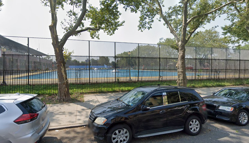 The Betsy Head Pool, where a Parks Department employee was attacked with a metal chair on Saturday.