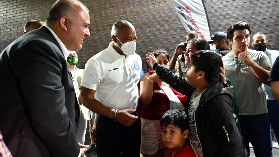 Adams greets 2nd bus of asylum seekers sent to NYC by Texas governor