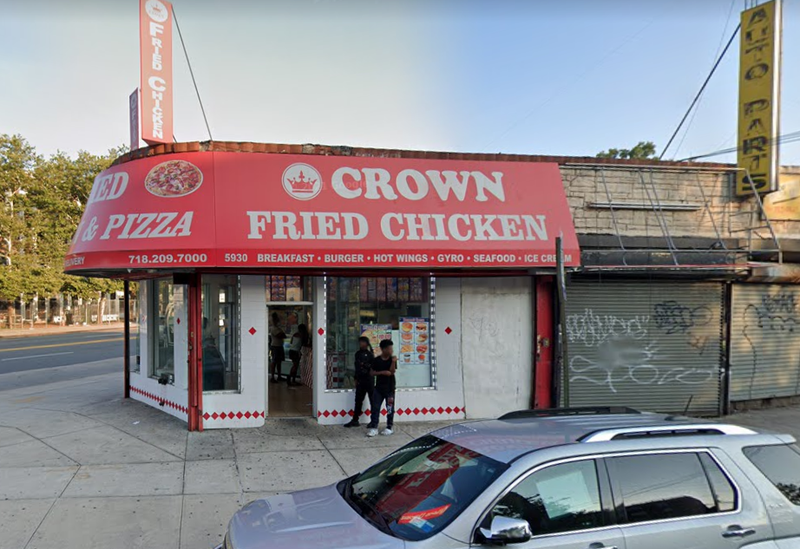 The Crown Fried Chicken where Chase opened fire on his own car as a thief drove away in it.