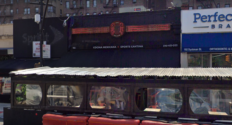El Jefe Sports Cantina, where three men were robbed Friday morning.