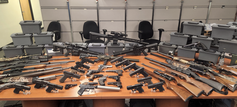 Firearms retrieved from Maddaloni's residence