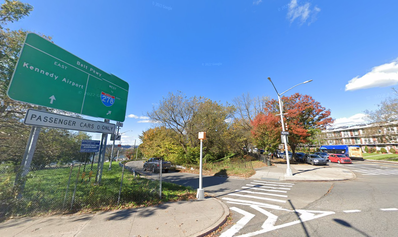 The intersection where Moran was pulled over in Fort Hamilton.