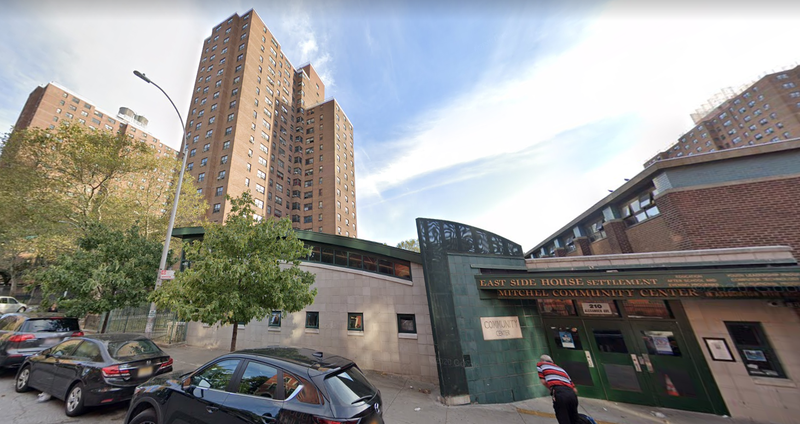 The New York City Housing Authority's Mitchel Day Care Center, near where a man was shot in the shin on Monday.