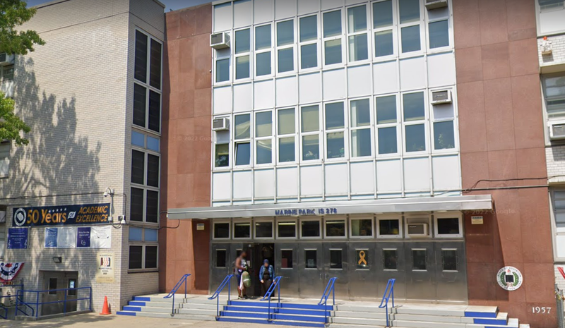 Police said the shooting on Tuesday took place at 1925 Stuart Street — the address of J.H.S. 278 in Marine Park.