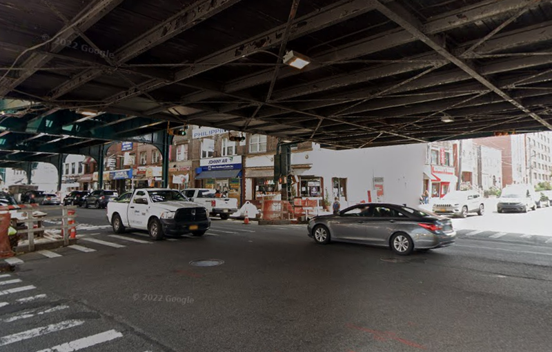 The intersection of 69th Street and Roosevelt Avenue, near where a 55-year-old man was stabbed to death on Monday.