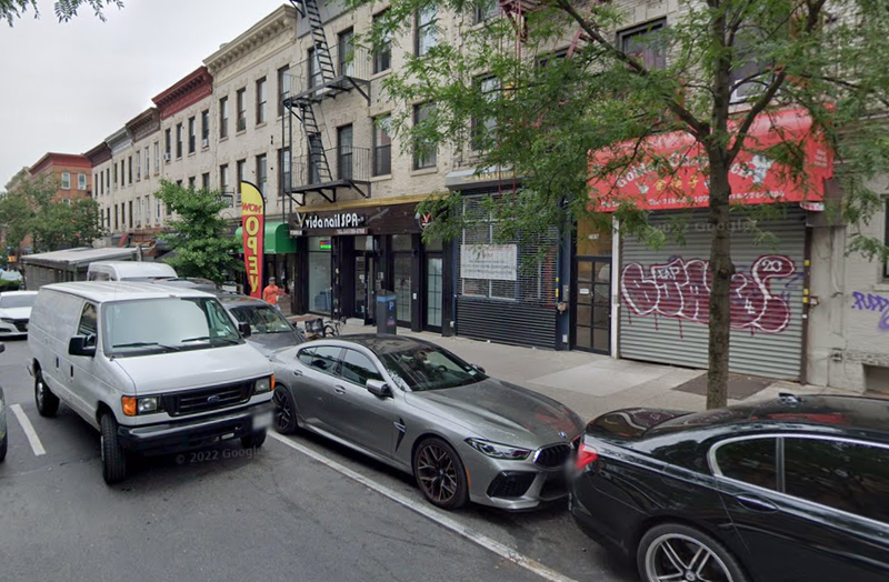 The area of Franklin Avenue where a man was fatally stabbed on Saturday according to police.