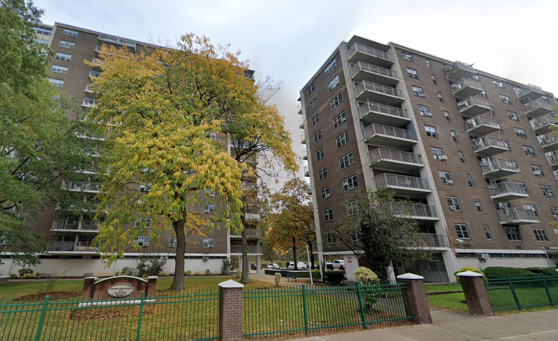 The Stephen Crane Elderly Apartments, where 11 residents were hospitalized Saturday due to a carbon monoxide leak.