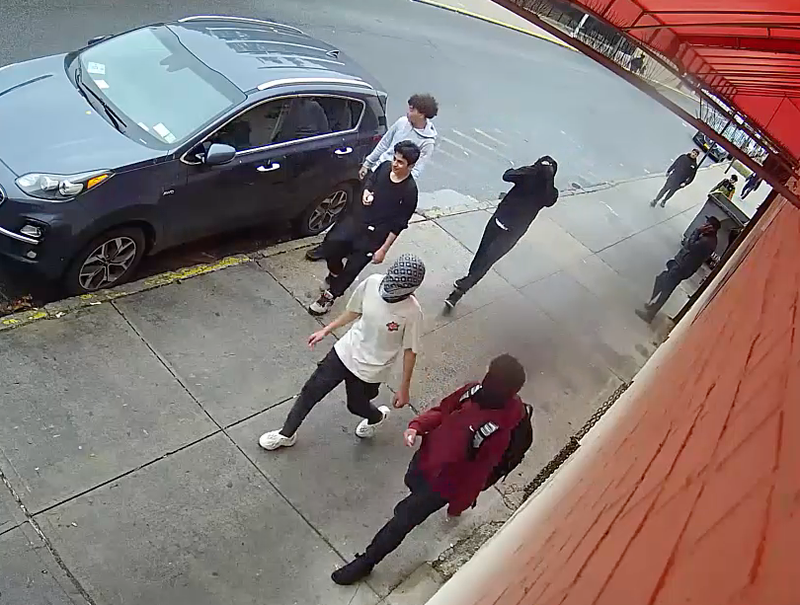 The 15-year-old victim was pelted with eggs Monday afternoon at E. 18th Street and Bay Avenue in Midwood