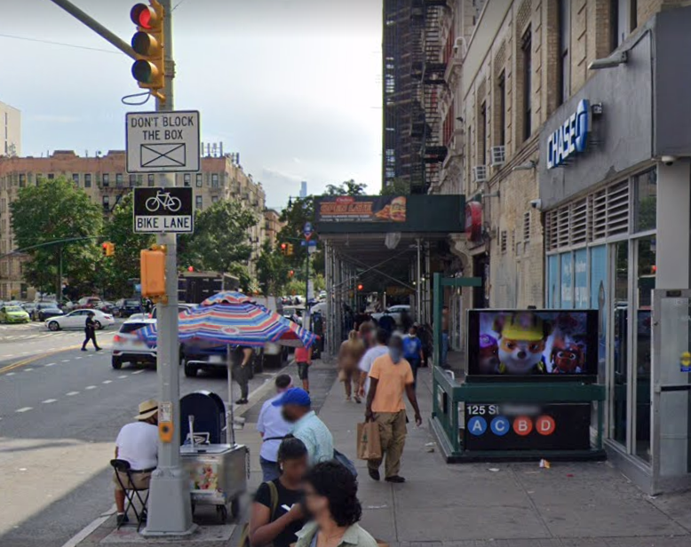 The 125th Street station where a man was stabbed on Friday.