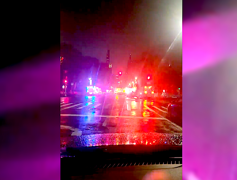 Scene of fire at the American Museum of Natural History.