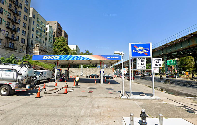 The victim was struck at the Sunoco at Jerome Avenue and Featherbed Lane in Morris Heights