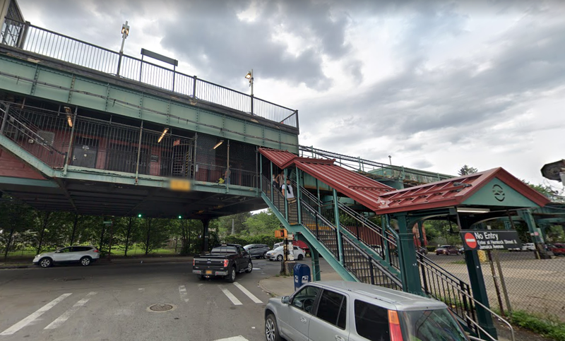 A 25-year-old man was slashed across the face at the Cypress Hills station on Monday morning