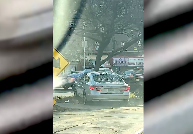 The suspect remained at the scene after crashing the stolen Honda and was taken into custody, police said