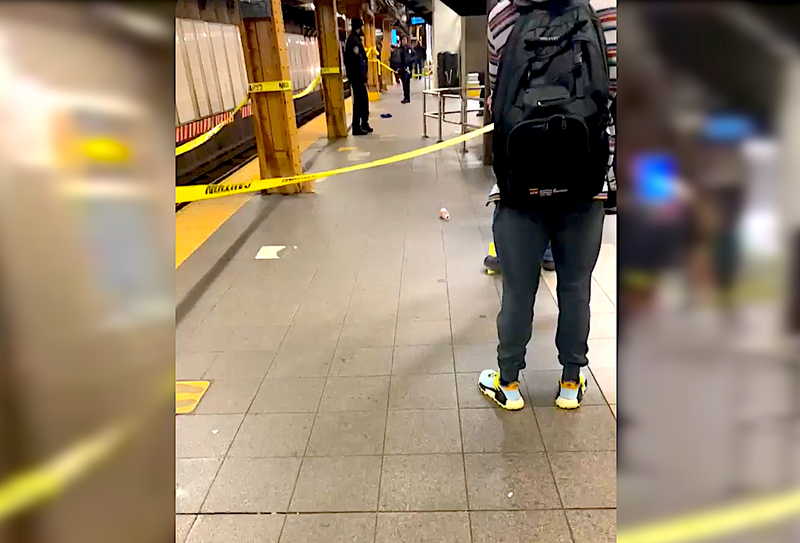 Police investigated overnight Tuesday at the 14th Street–Union Square subway station after a man and woman were slashed on a train
