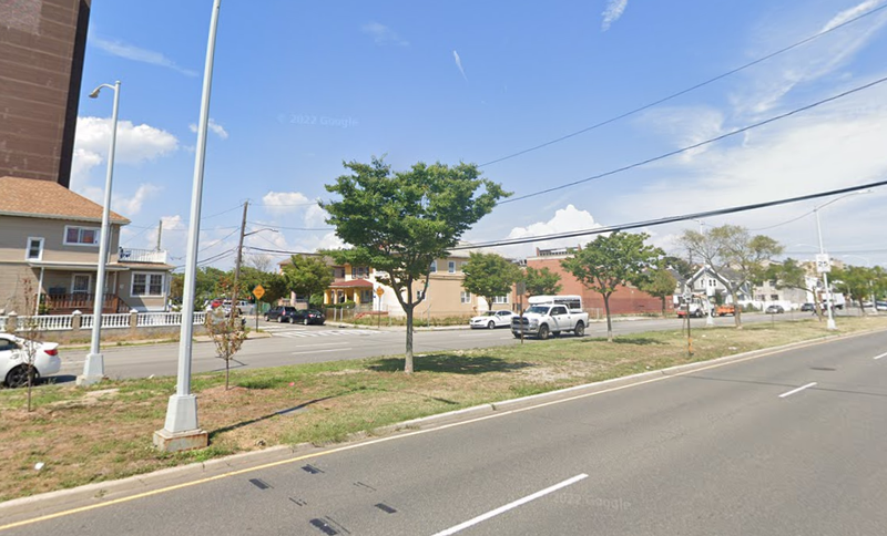 Seagirt Avenue near Beach 31st Street, where a pedestrian was fatally hit on Friday.
