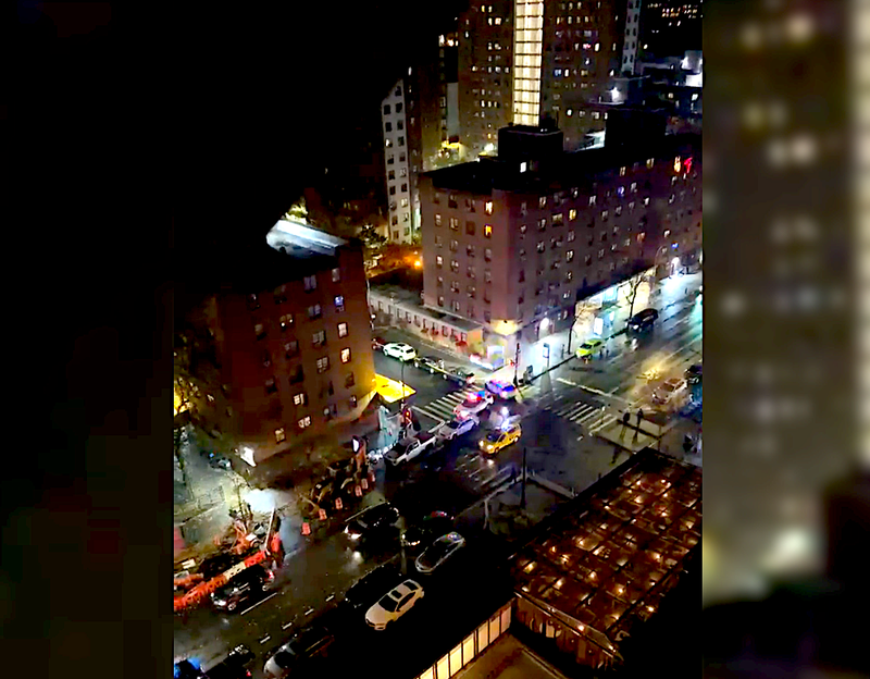 W. 17th Street remained closed to traffic at Ninth Avenue overnight as police investigated