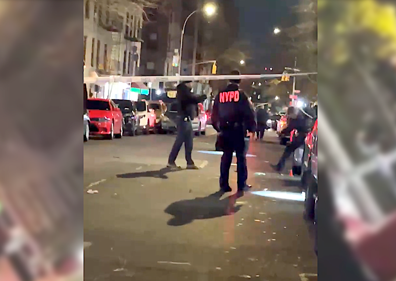 Police investigated at the scene on Morris Avenue Wednesday night