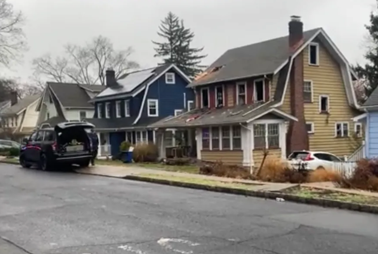 Authorities are investigating the link between a possible arson and the person found stabbed in the Maplewood home's basement.