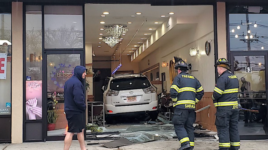 Driver, 83, rams SVU through NJ nail salon: police