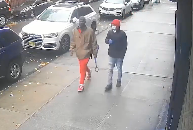 Police are searching for two men after a Chinese food deliveryman was violently robbed in the Bronx this week