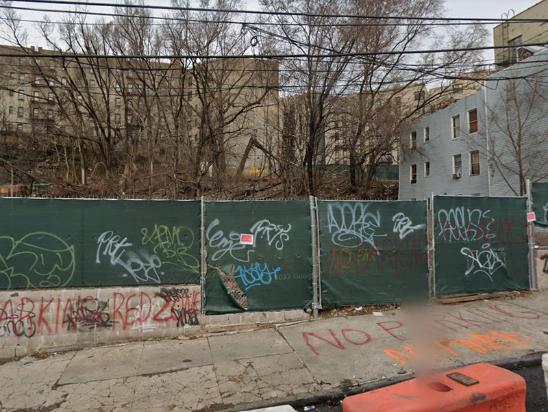 The lot where a construction worker was killed on Thursday.
