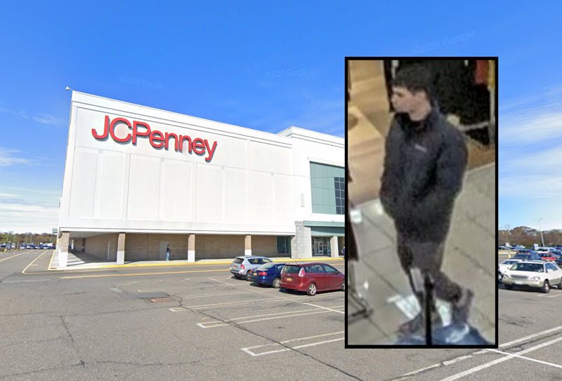 Police are searching for a man suspected of exposing himself to a JCPenney worker in Bay Shore