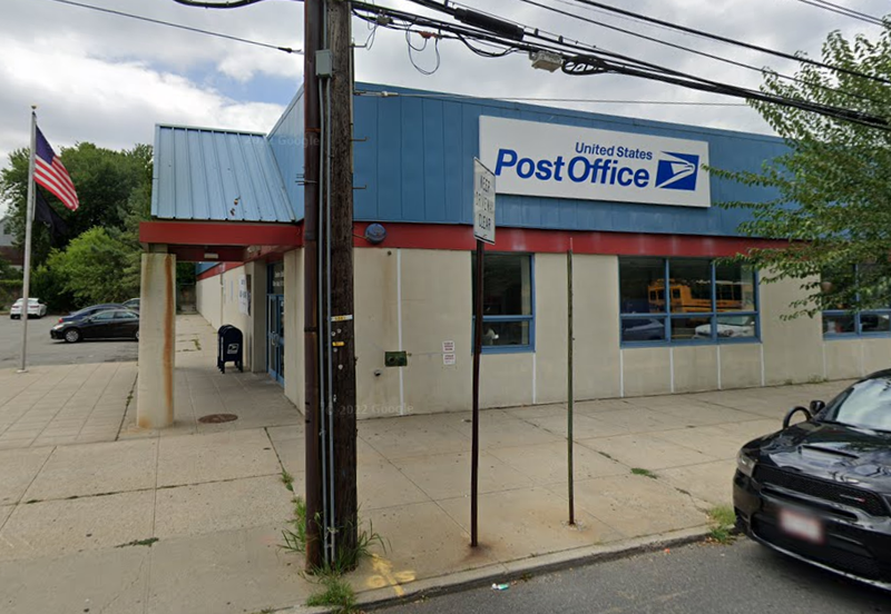 The Post Officer near where a delivery worker was held at knifepoint on Wednesday.