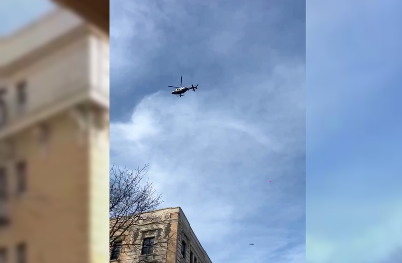 NYPD choppers flew overhead as police investigated in Bedford-Stuyvesant