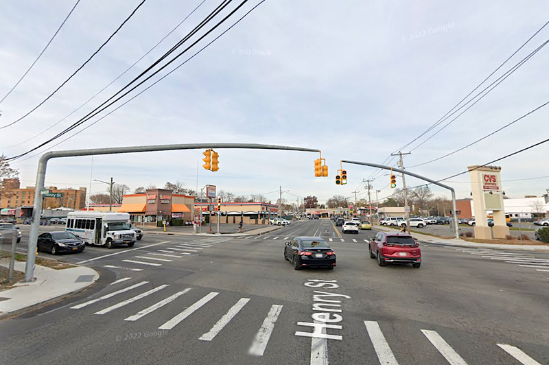 The four vehicles collided on Greenwich Street, near Henry Street, in Hempstead on Dec. 25, 2022