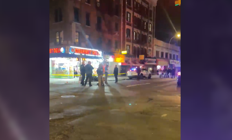 Police cordoned off the area where four people were shot in the Bronx on Dec. 28, 2022