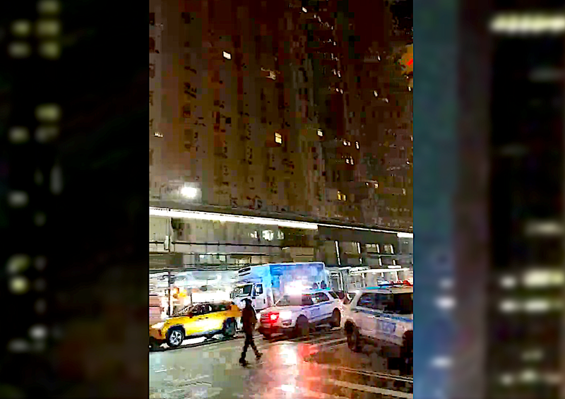 A slashing at W. 46th Street and Eighth Avenue was one of three slashings in the Times Square area early Tuesday morning
