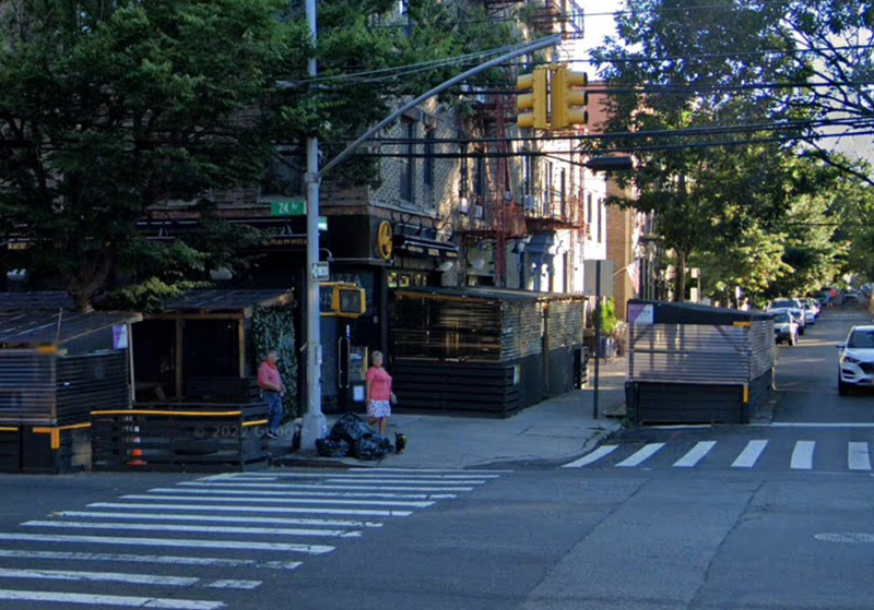 The intersection of 29th Street and 24th Avenue, where a cyclist was killed by a truck on Thursday.