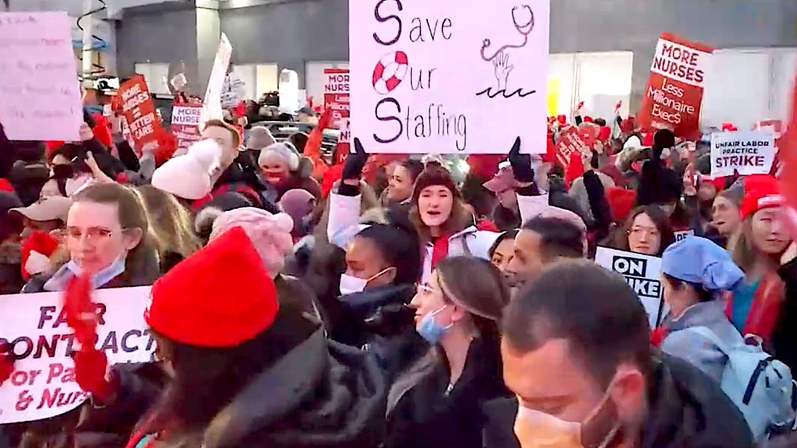 7,000 nurses at 2 NYC hospitals go on strike