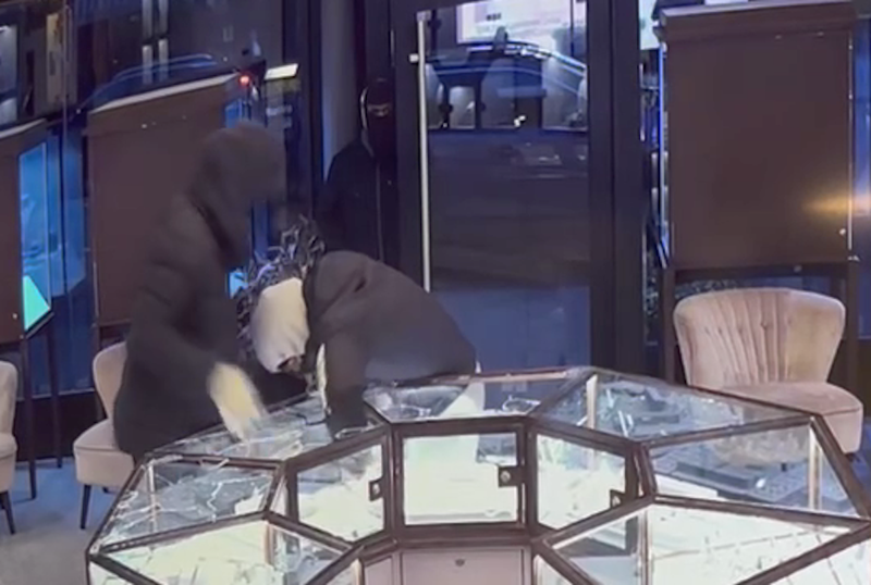 The shop's owner said about $2 million in jewelry was stolen, but she's still calculating the exact amount. Police weren't immediately able to confirm the exact haul
