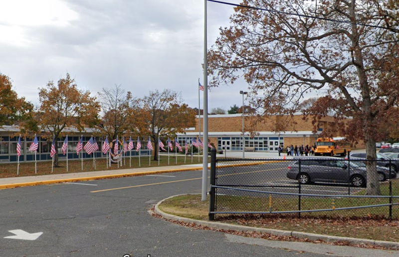 Seneca Middle School in Holbrook, where a substitute teacher was fired after conducting an "inappropriate activity" during an anatomy lesson on Tuesday, according to the Sachem School District.