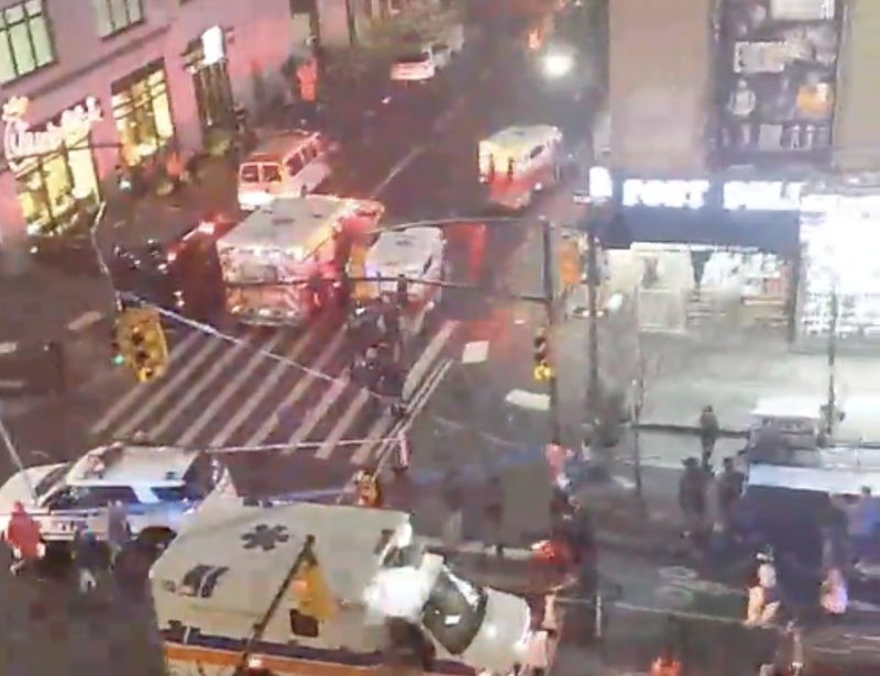 Police are investigating after the Thursday evening shooting in Times Square.