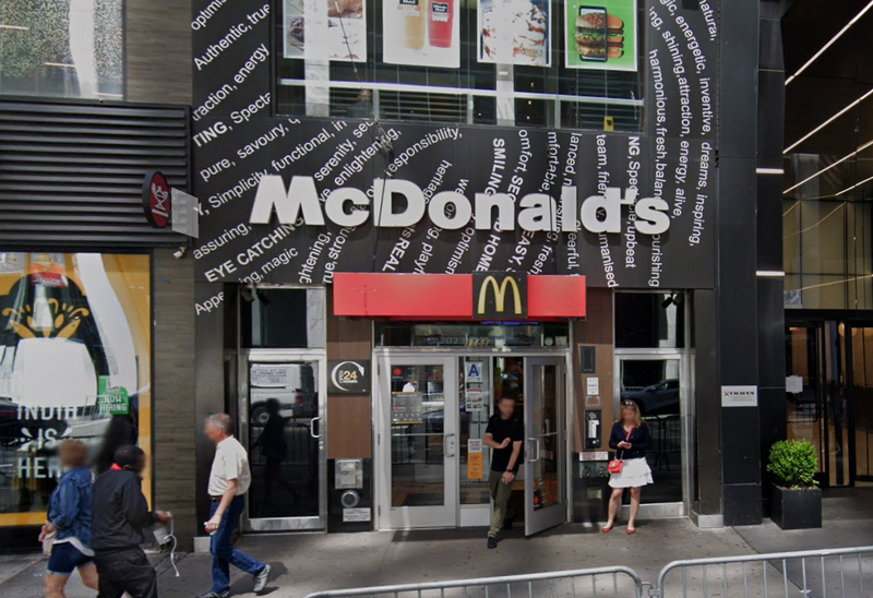 Two McDonald's workers were slashed Monday inside the eatery at 1188 Sixth Ave.