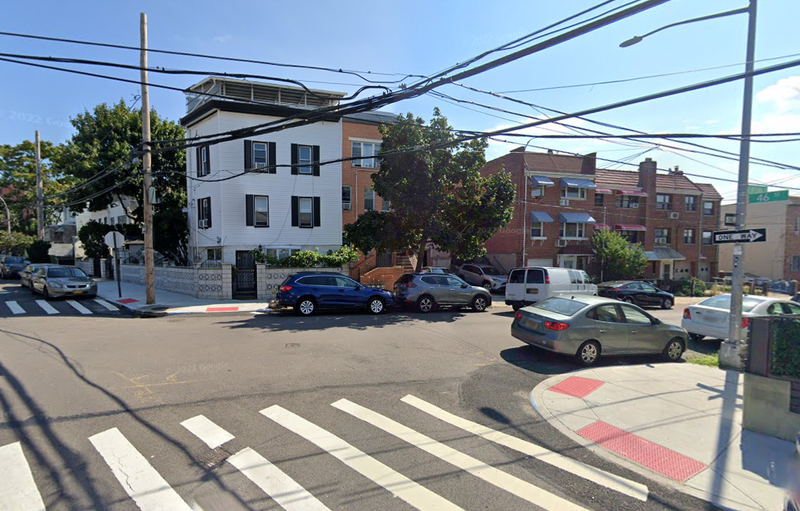 The intersection of Newtown Road and 46th Street, where a child was fatally struck on Friday.