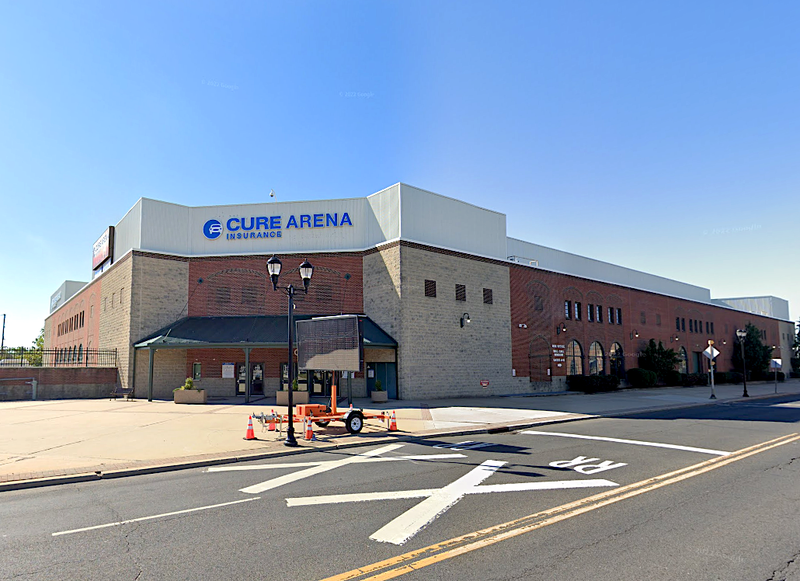 The 22-year-old victim was stabbed at CURE Insurance Arena in Trenton during a high school basketball tournament game